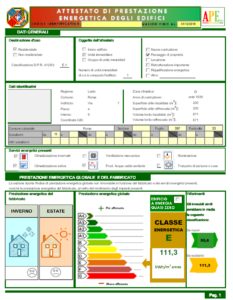Certificazione Energetica (APE)